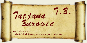 Tatjana Burović vizit kartica